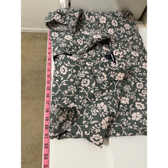 Lands End Woman Floral Top Sz L Aloha Hawaiian Travel Beachy Vacay Resort Casual - Picture 7 of 14